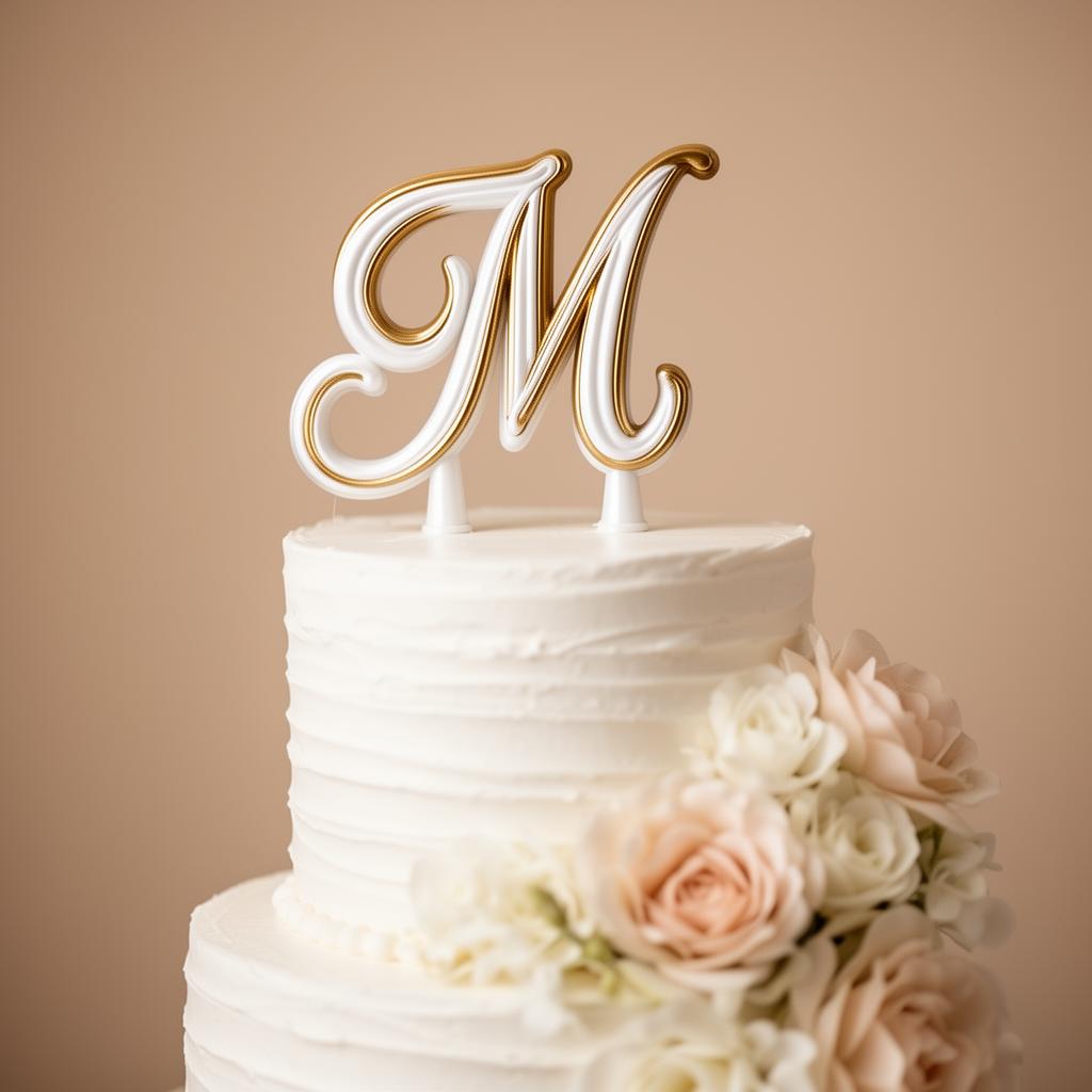 Custom 3D printed wedding cake topper